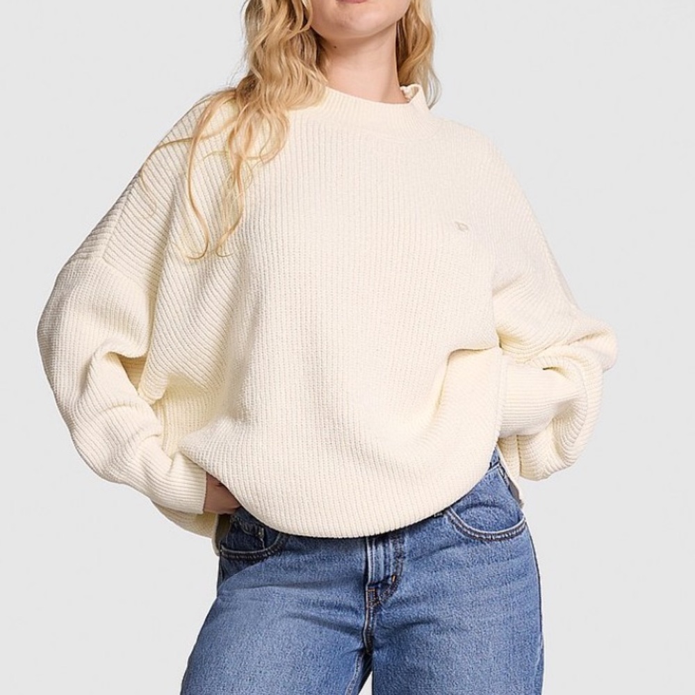 Victoria's Secret Ivory Crew Neck Sweater